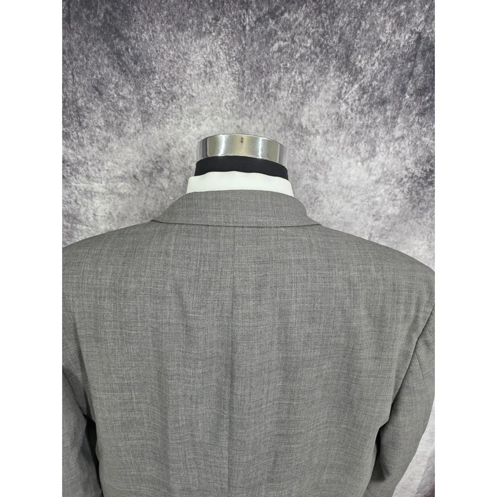 Alfani‎ Blazer Mens 44 Gray Sports Coat jacket 3 Button Notch Lapel Ventless